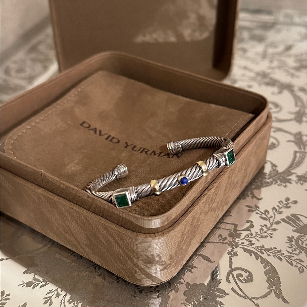 David Yurman Multi-tone 925 14k Renaissance Cable Cuff